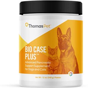 Thomas Pet Bio Case Plus - Pancreatic Enzymes for Dogs & Cats - Digestive Supplement - (12 Ounces, Powder)