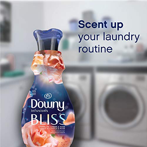 Downy Infusions Liquid Fabric Softener, Bliss, Sparkling Amber & Rose, 32 fl oz - Image 3
