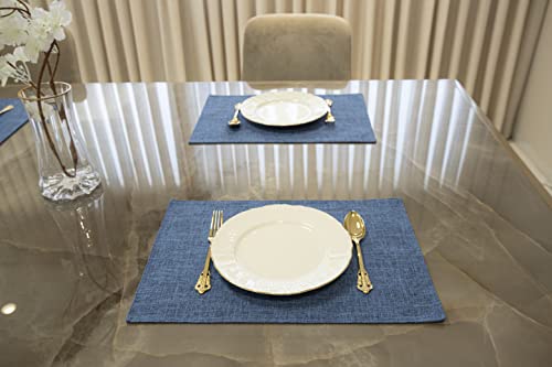 HOMEYNICE Placemat Set-Washable Place Mats for Parties, Elegant Table Mats for Kitchen Table, Set of 4 Dining Table Placemats, Heat-Resistant Cloth Placemats for Indoor and Outdoor,13x19-Navy Blue - Image 8
