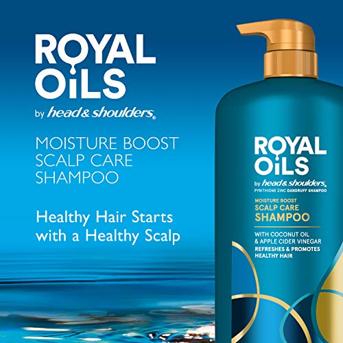 Head & Shoulders Royal Oils Dandruff Shampoo & Conditioner Set with Coconut Oil and Apple Cider Vinegar, Curly Hair Products, 31.4 Oz Each - Image 5